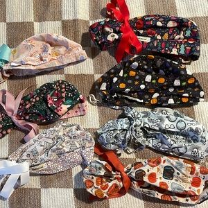 Bundle of 7 scrub caps (mostly Kim Kaps brand)